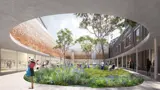 Artist impression of new internal courtyard at Powerhouse Museum Ultimo
