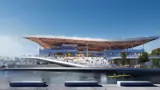 Artist's impression of New Sydney Fish Market - Western Foreshore Side View